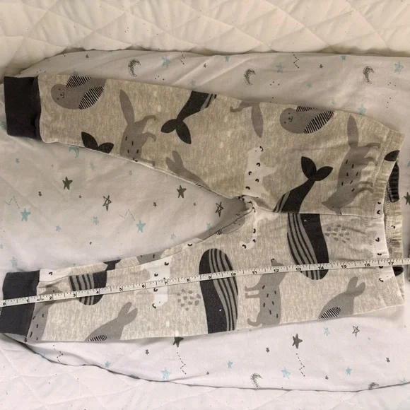 ⭒ 2T Carter’s Gray Two Piece Set Animals Seal Whale Wolf Bear Long Sleeve ⭒ - Picture 12 of 14